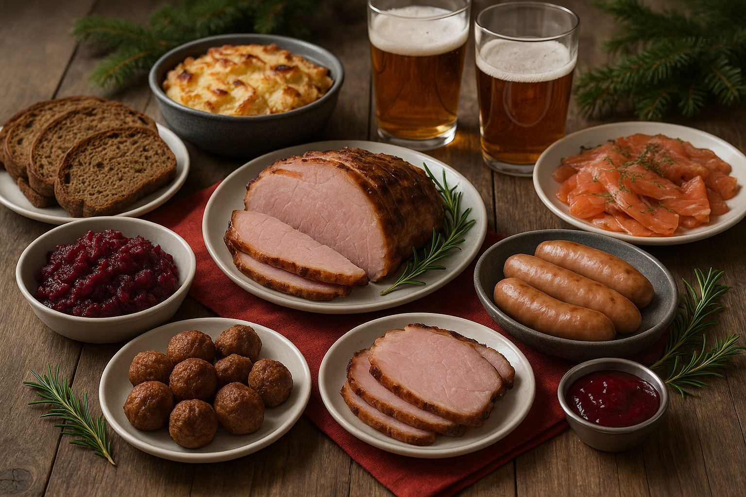 modern julmat - Illustration